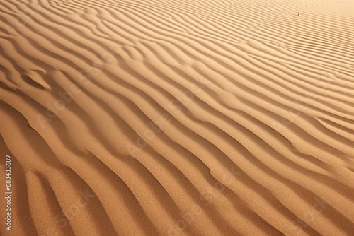 A lone individual walking in the distance across a vast desert landscape. This image can be used to depict solitude, adventure, exploration, or the feeling of being lost in a vast space