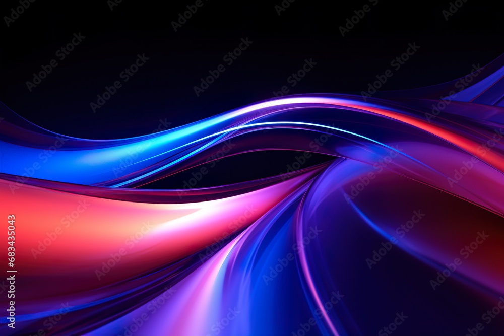 abstract background with glowing lines. Generative Ai abstract background with glowing lines. Generative Ai