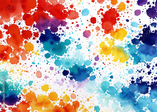 A vibrant explosion of artistic expression captured in a single splattered canvas, bursting with colors and abstract shapes that ignite the imagination. 