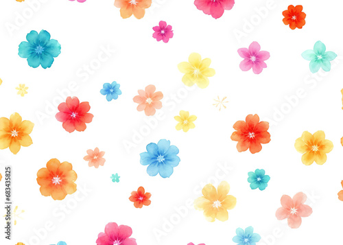 A vibrant tapestry of blooming petals, painted in watercolor, intertwined in a whimsical pattern on soft fabric, evoking a sense of lively beauty and free-spiritedness. 