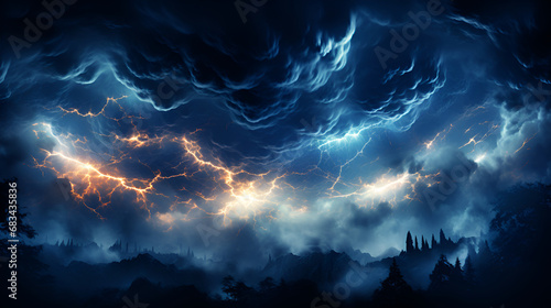 thunderstorm closeup and lightning