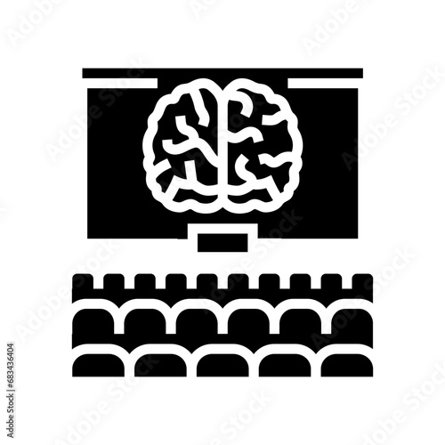 academic conference college teacher glyph icon vector. academic conference college teacher sign. isolated symbol illustration