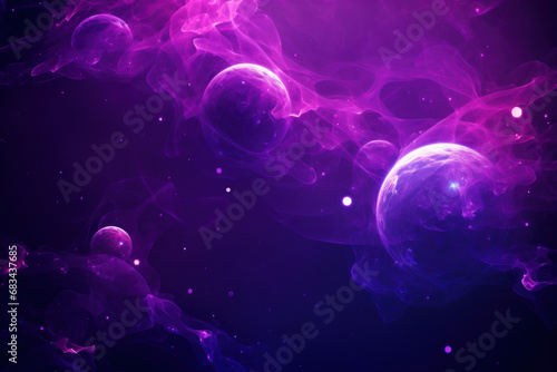 Dreamy Purple Asteroid Cosmos with Flowing Design