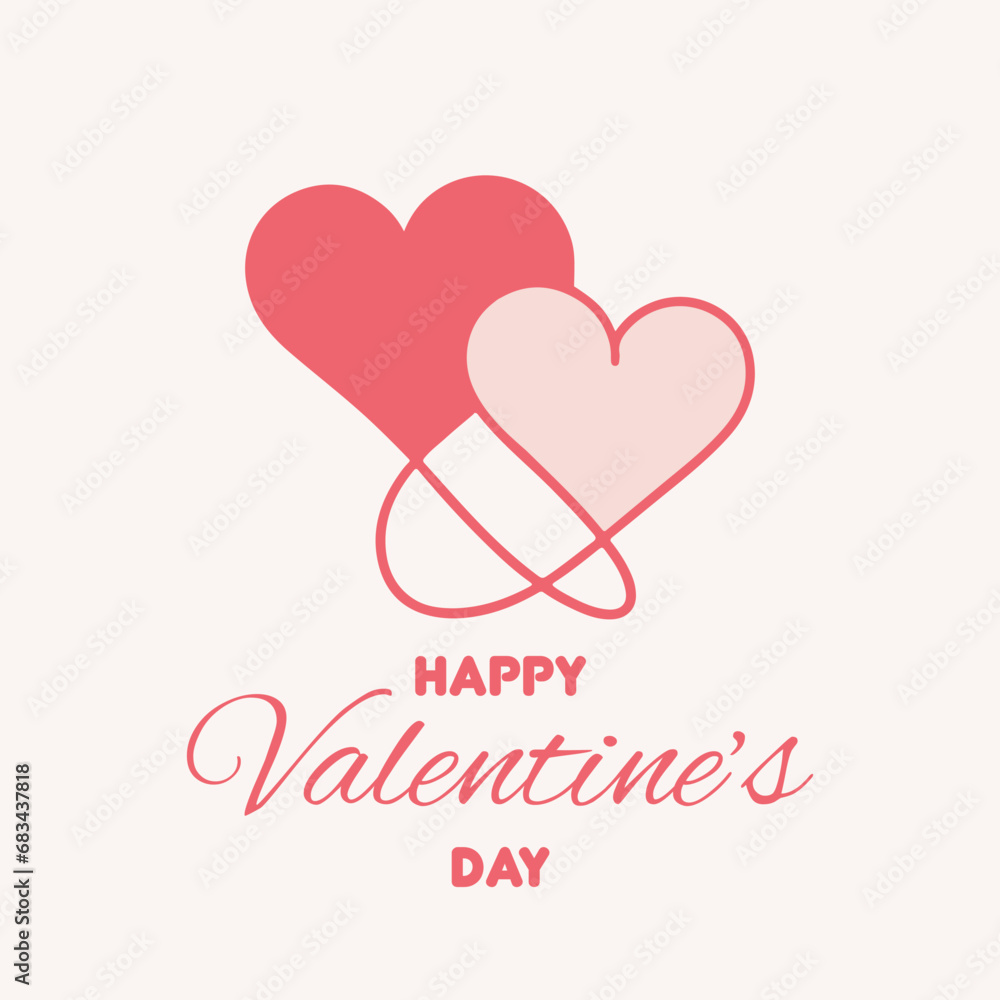 stylized heart valentines day 