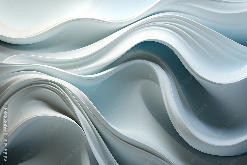 Obraz premium Abstract 3D wallpaper with mesmerizing swindling silky shapes creating a dynamic and sophisticated atmosphere. Ai generated