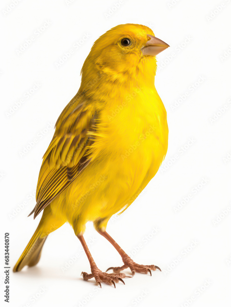 Canary Studio Shot Isolated on Clear White Background, Generative AI Canary Studio Shot Isolated on Clear White Background, Generative AI
