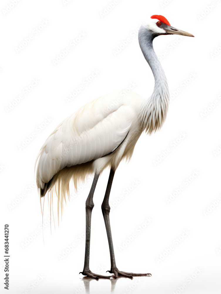 Fototapeta premium Crane Studio Shot Isolated on Clear White Background, Generative AI