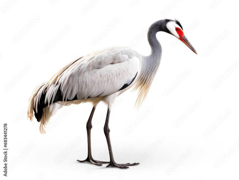 Crane Studio Shot Isolated on Clear White Background, Generative AI Crane Studio Shot Isolated on Clear White Background, Generative AI