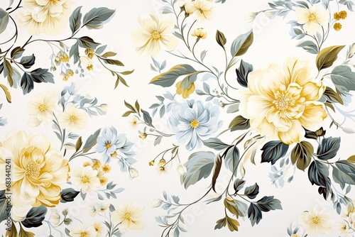 Fabric pattern, flowers, colorful