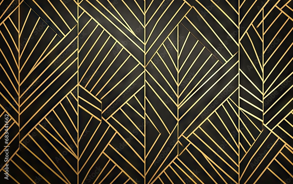 Gold glittering lines seamless pattern on black background. Gold glittering lines seamless pattern on black background.