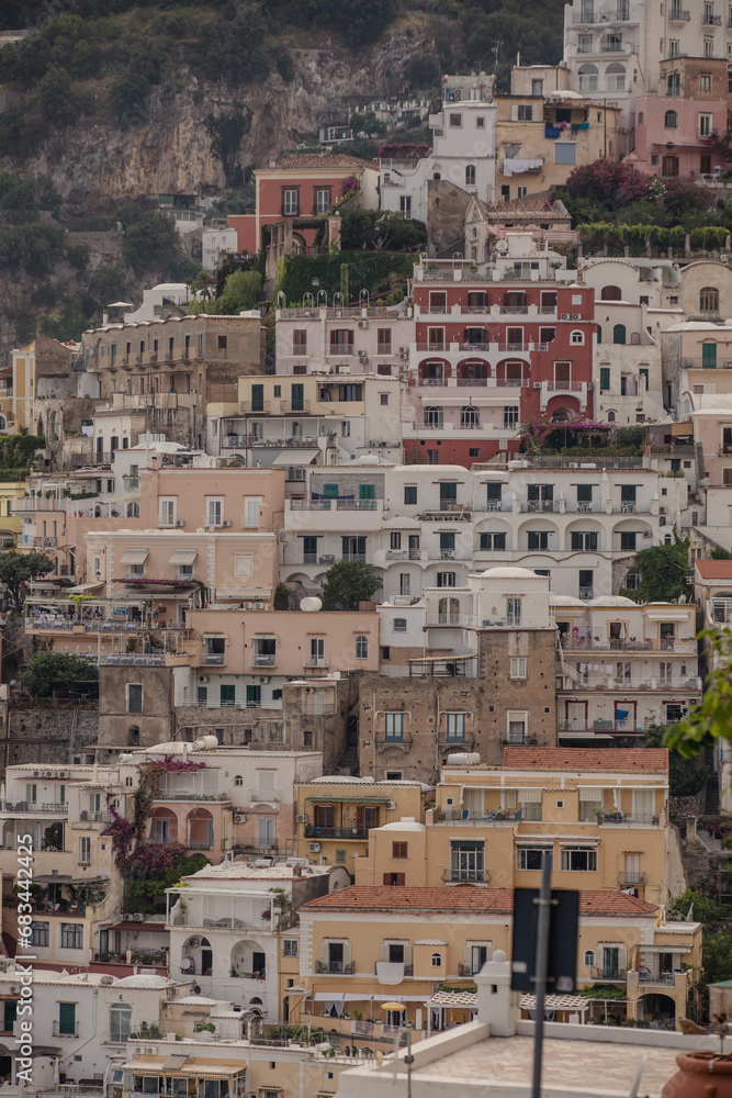 Amazing views from Positano on Amalfi Coast Italy