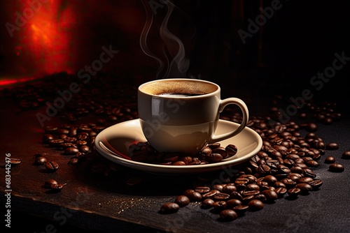 Realistic photos of coffee for display.