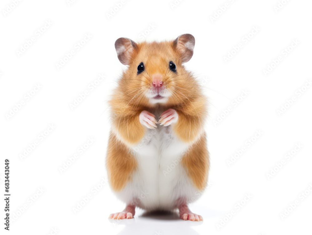 Hamster Studio Shot Isolated on Clear White Background, Generative AI Hamster Studio Shot Isolated on Clear White Background, Generative AI