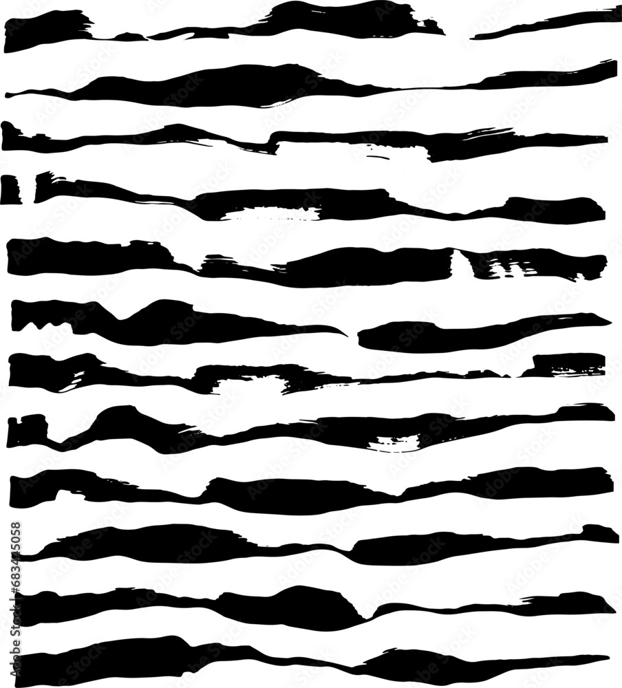 Grunge Ink Wave Free Hand Brush Set Grunge Ink Wave Free Hand Brush Set