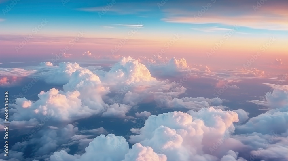 Cloud view from above the sky