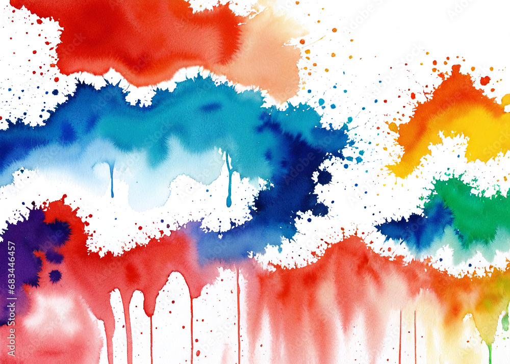 Fototapeta premium A vibrant explosion of artistic expression captured in a single splattered canvas, bursting with colors and abstract shapes that ignite the imagination. 