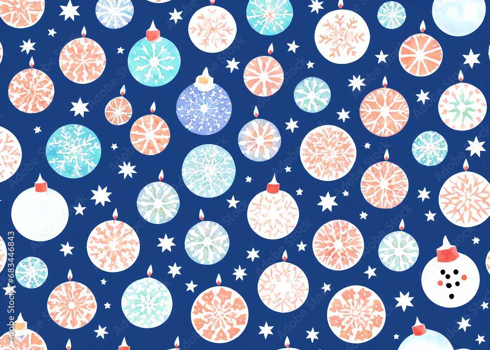 Pattern of ornaments on a uniform background. 