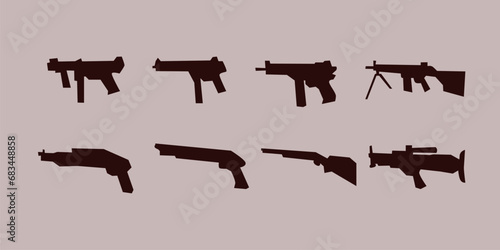 weapons assault collection with silhouette design