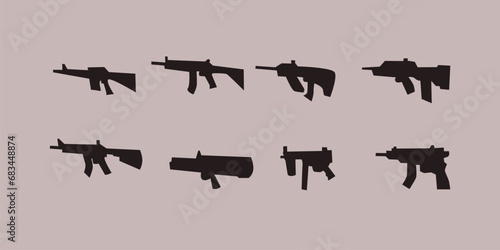 weapons assault collection with silhouette design