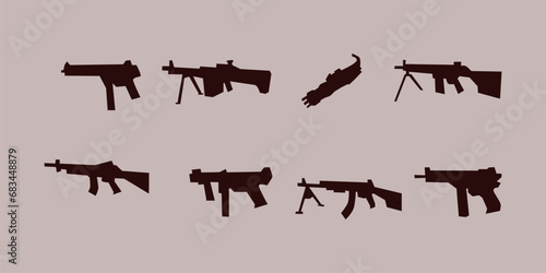 weapons assault collection with silhouette design