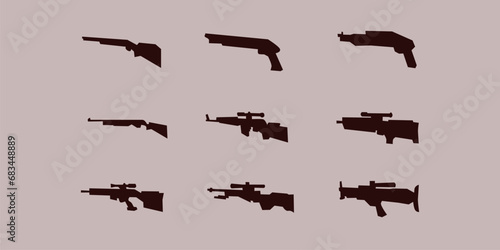 weapons assault collection with silhouette design