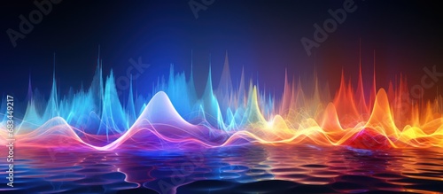 Colorful Abstract Sound Wave Illustration