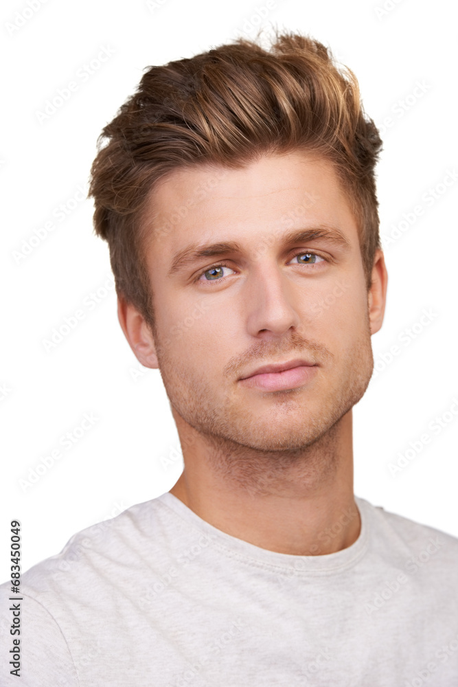 Man, portrait and confidence in studio with attitude, edgy or cool personality on white background. Face, pose and handsome male model with positive mindset, chilling or relaxed with casual fashion Man, portrait and confidence in studio with attitude, edgy or cool personality on white background. Face, pose and handsome male model with positive mindset, chilling or relaxed with casual fashion