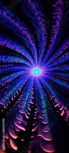 Dramatic digital photography cymatic patterns composed of sand on metal