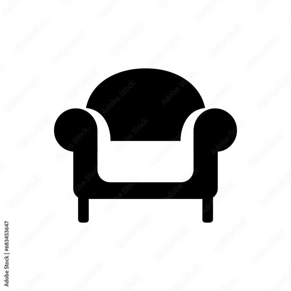 Armchair icon - Simple Vector Illustration Armchair icon - Simple Vector Illustration