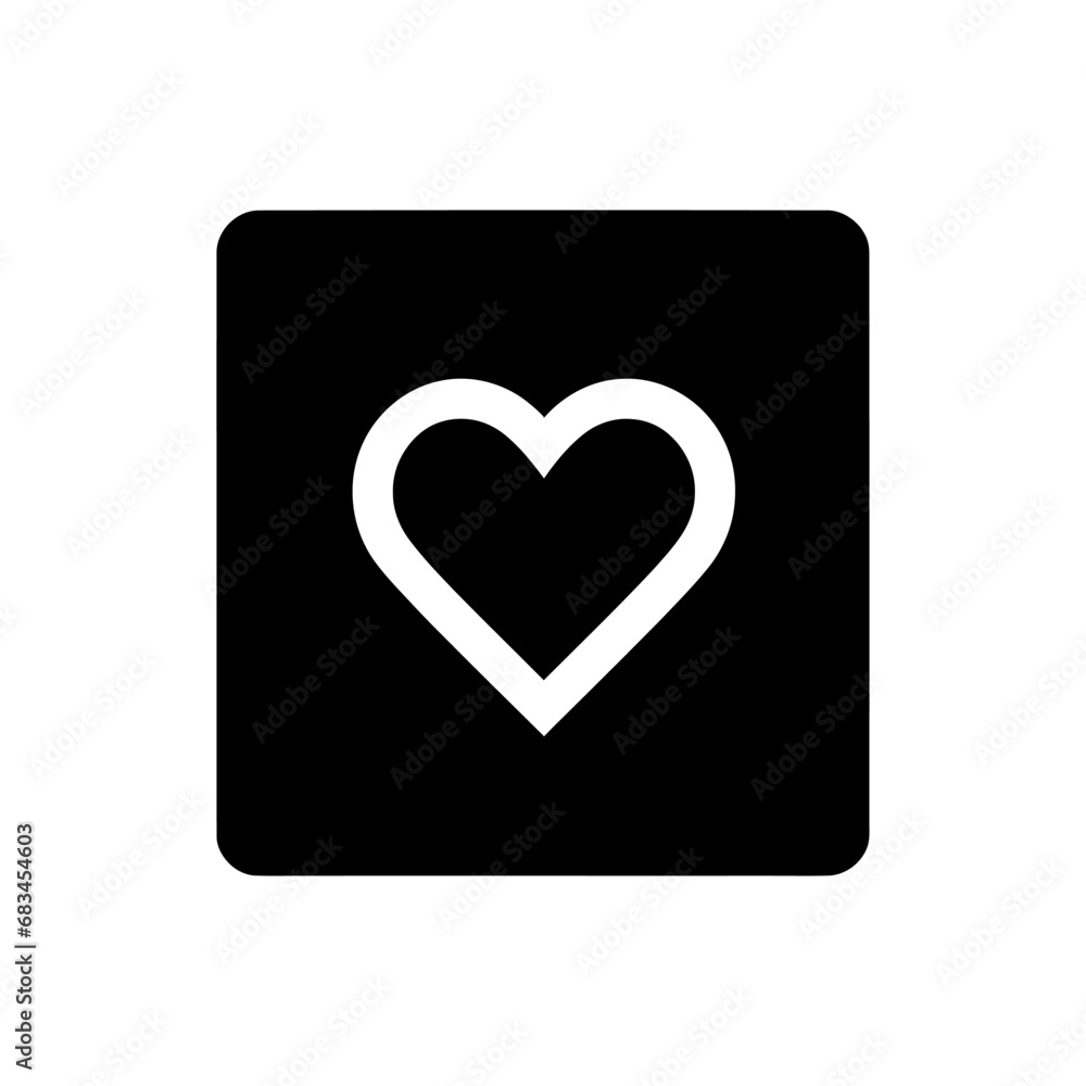 Valentines day card icon - Simple Vector Illustration