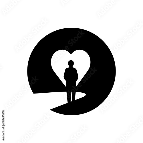 Love does not insist on it icon - Simple Vector Illustration