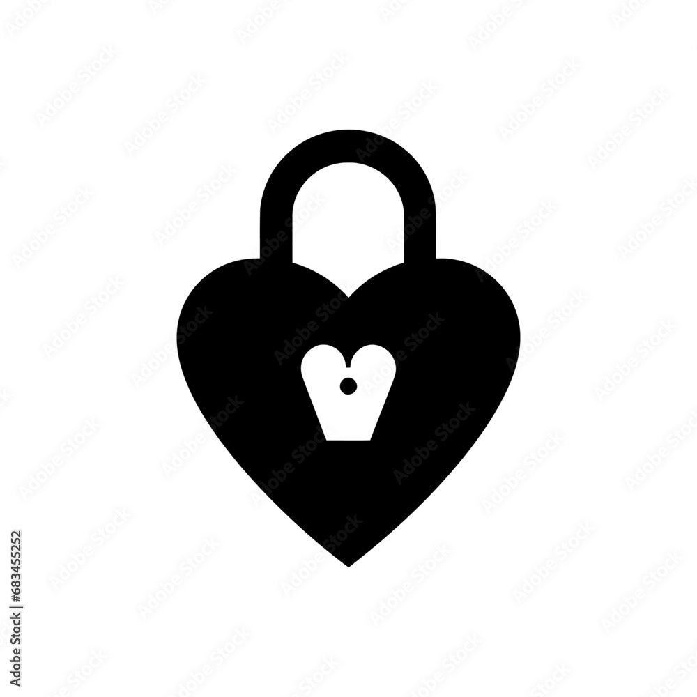 Love lock icon - Simple Vector Illustration Love lock icon - Simple Vector Illustration