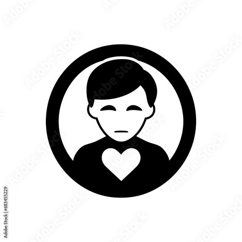 Love is not rude icon - Simple Vector Illustration