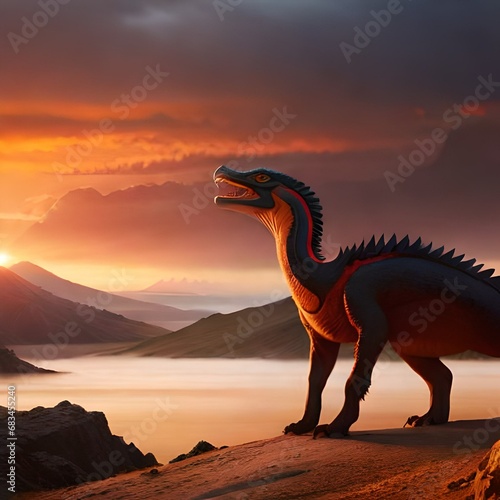 tyrannosaurus dinosaur 3d render © Hammad