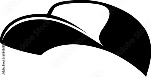 Cap headdress isolated silhouette design