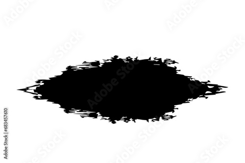 Collection of modern Black Grunge Brush Strokes on Transparent Background. Grunge texture elongated long black background. Isolated black ink stencils for graphic design © CzakaU