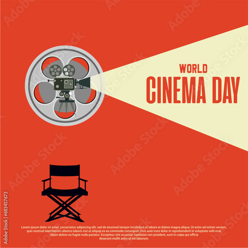 Vector illustration of World Cinema 