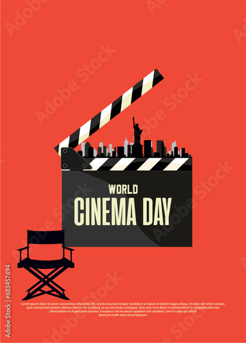 Vector illustration of World Cinema 