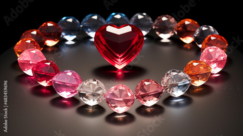 heart shaped diamond HD 8K wallpaper Stock Photographic Image 