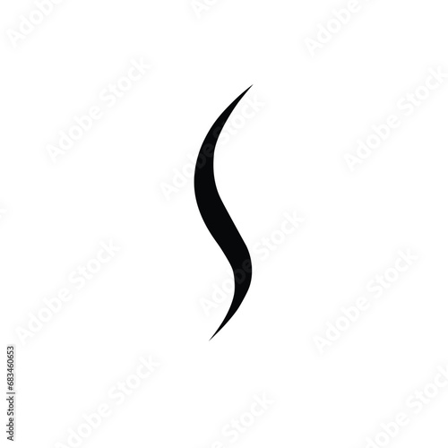 Letter S. smoke geometric symbol simple logo vector