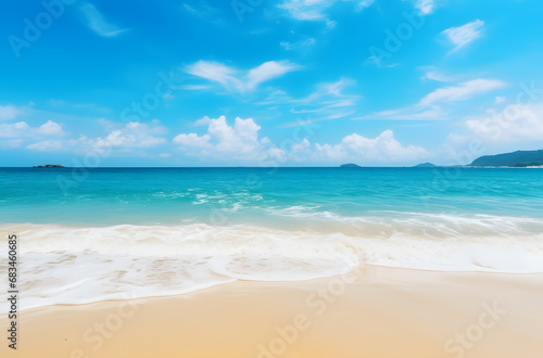 Summer Beach Background  Wide Panorama Holiday Image  Beach Background Concept