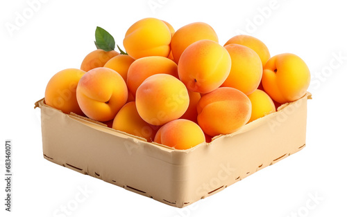 Apricot Box on Transparent Background