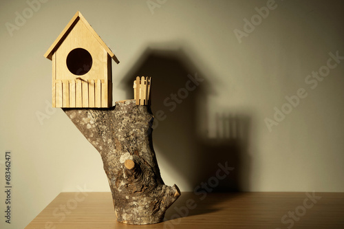 wooden bird house
