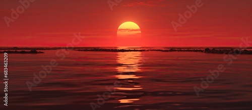 beautiful sunset over the sea, © ismodin