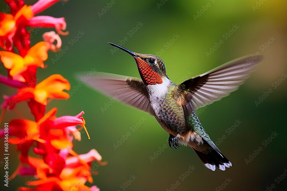 Fototapeta premium Kolibri im Flug