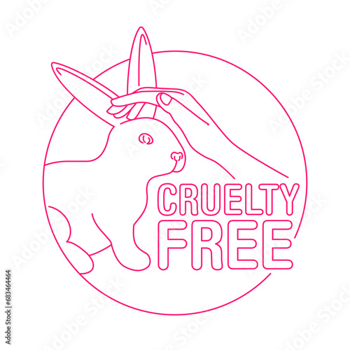 Cruelty free sign - in thin line