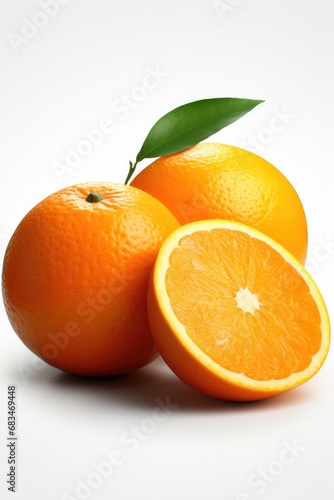 A close-up image of two oranges placed side by side. This picture can be used to represent freshness, healthy eating, or as a simple decorative element in various designs.