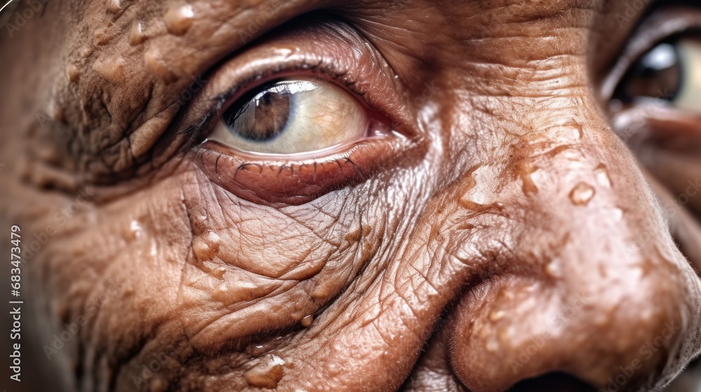Senior woman standing in a studio, happiness reflected in her eyes. Senior woman standing in a studio, happiness reflected in her eyes.