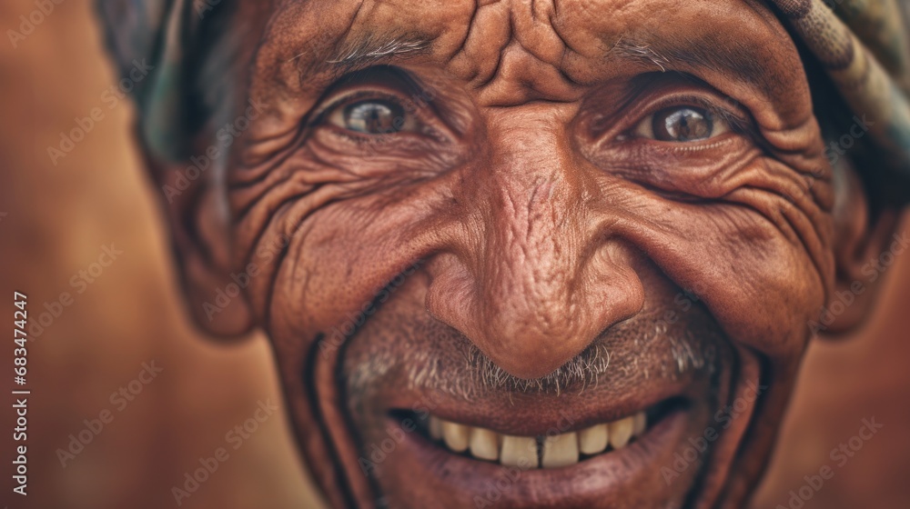 A joyful-eyed man in a studio setting. A joyful-eyed man in a studio setting.