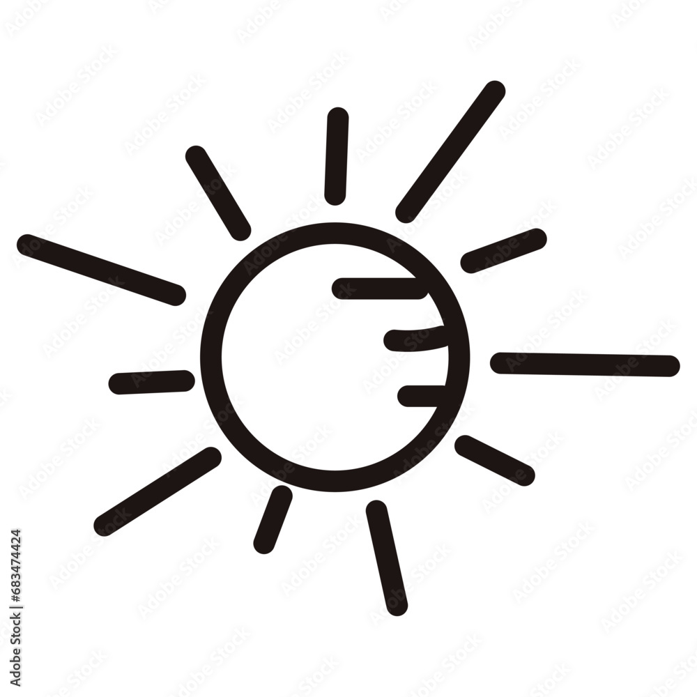 Isolated sun sketch icon Vector
